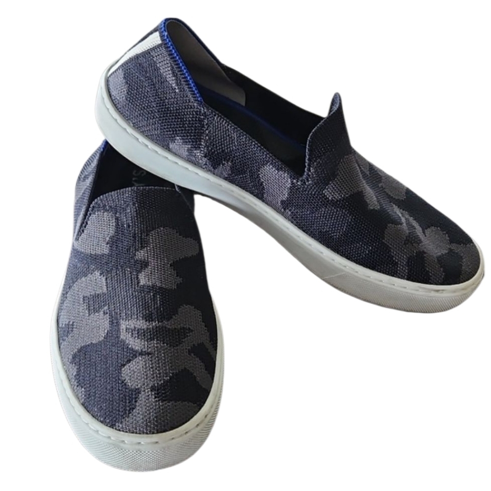Rothys Original Gray Camo Slip On Sneaker, Size 7.5 - Picture 3 of 11
